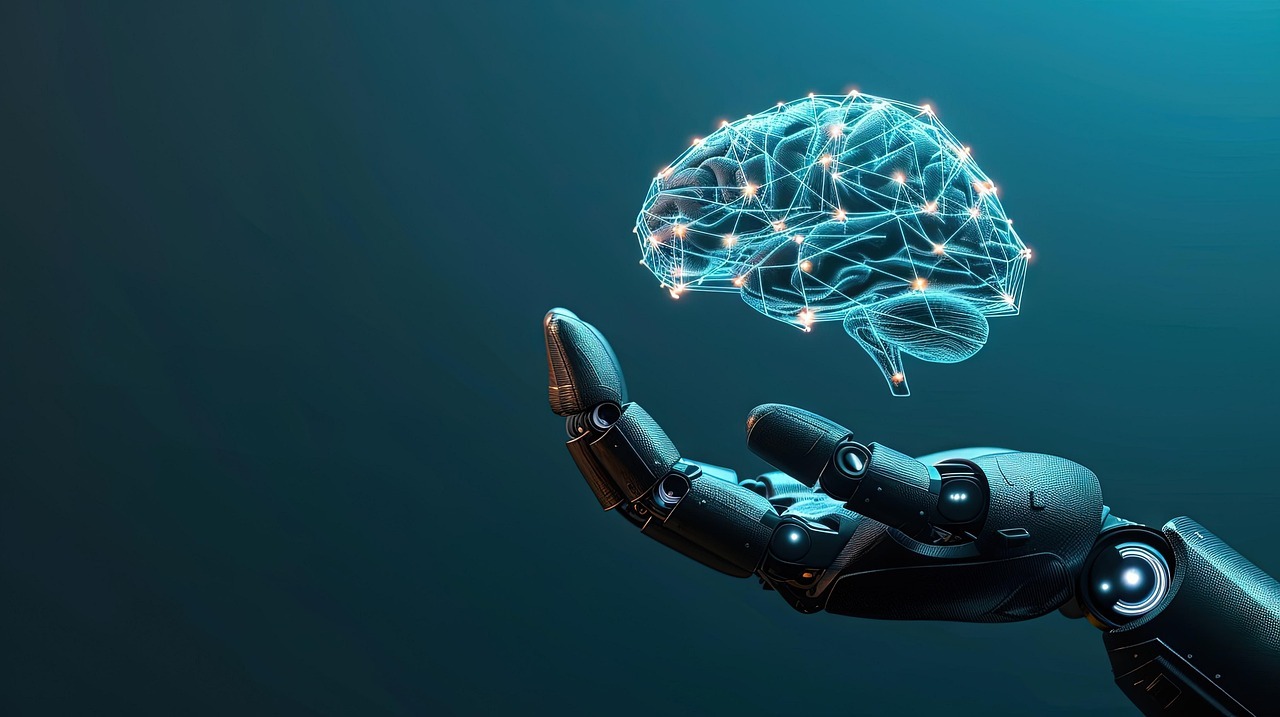 ai generated robot hand brain 8540913