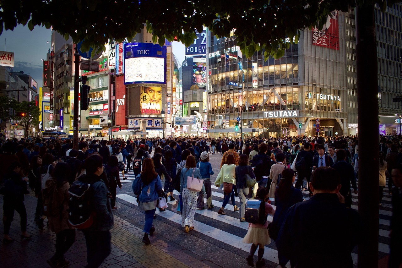 people crowd street crossing japan 4259948