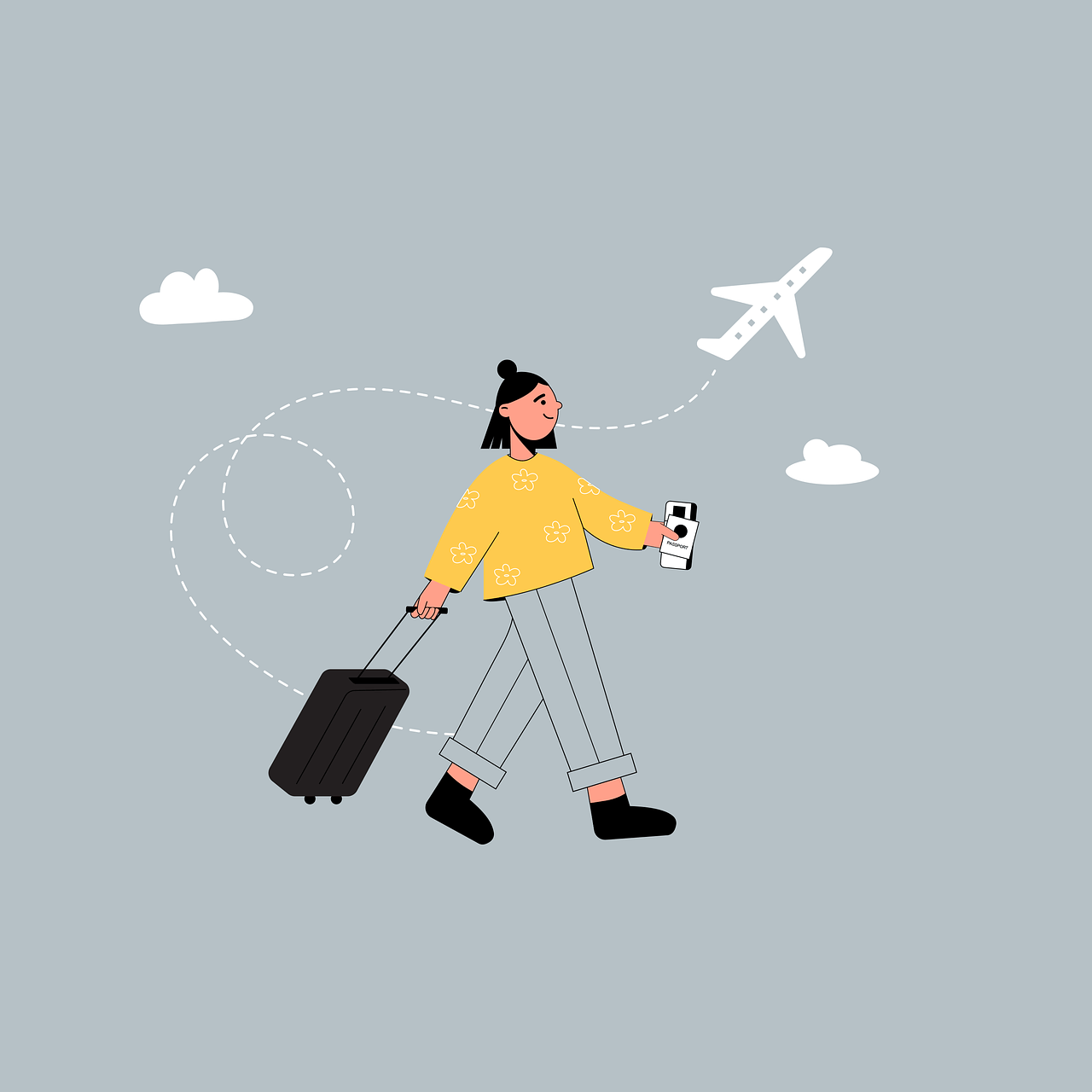 woman flight travel trip 8587090